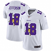 Nike Vikings 18 Justin Jefferson White Shadow Logo Limited Jersey Yhua,baseball caps,new era cap wholesale,wholesale hats